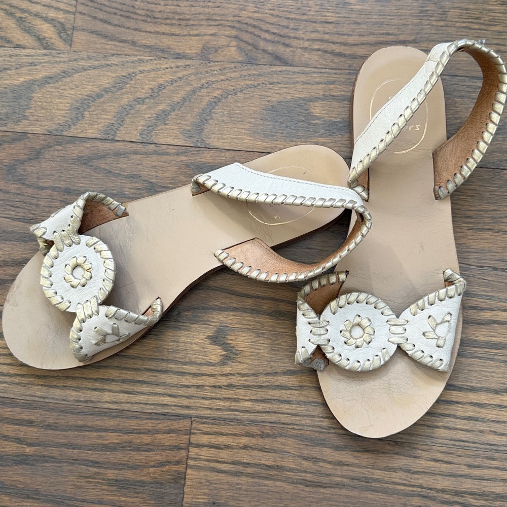 Stylish Jack Roger’s Sandals with Gold Accents